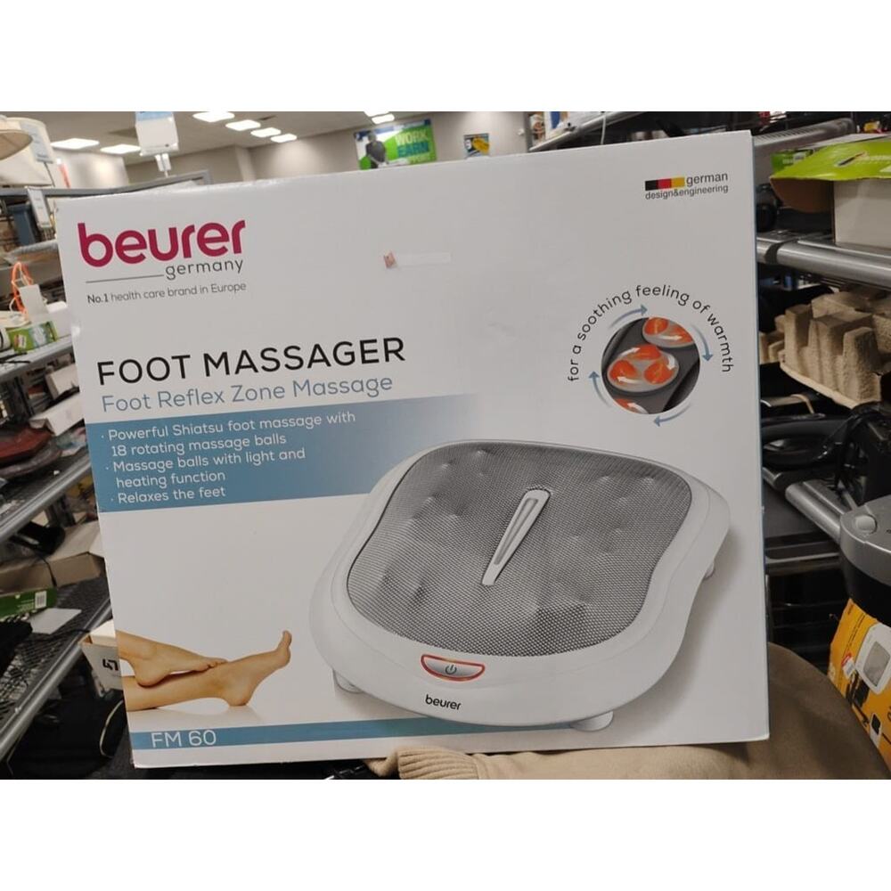 Beurer FM60 Shiatsu Foot Massager, 8 Shiatsu Massage Heads and 2 Massage Levels,